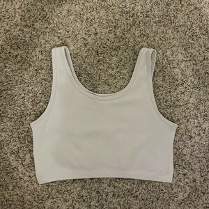 Aerie White Tank Top with built in bra